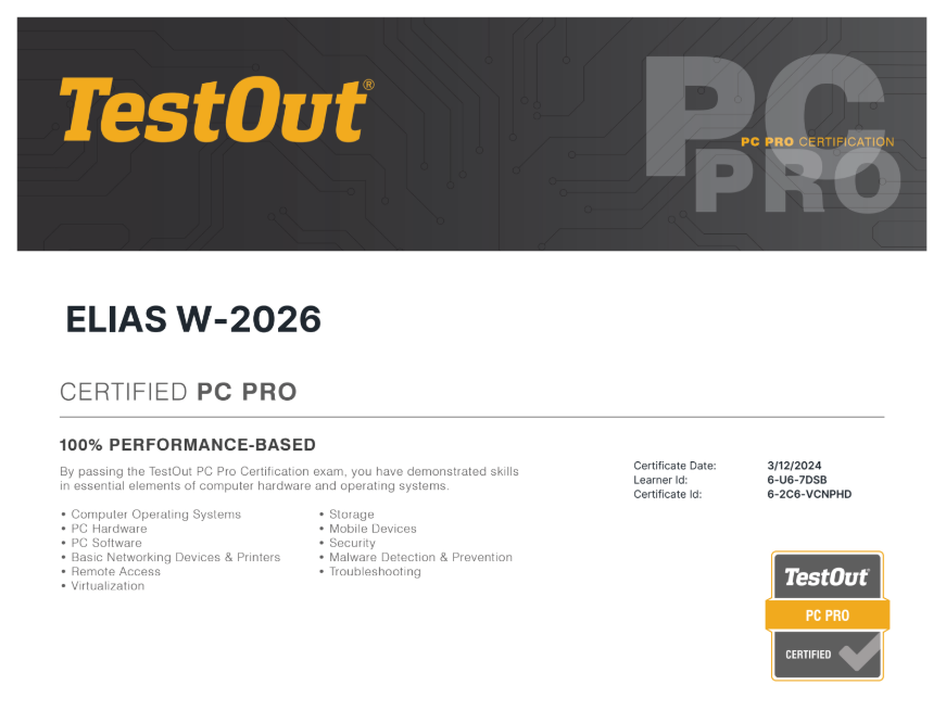 Image of certifications